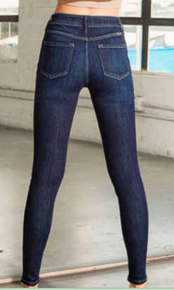HIGH RISE EXPOSED 5 BUTTON CURVY FIT JEANS