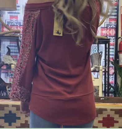 Oversized Burgundy Shirt