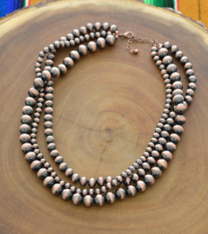 Navajo Pearl Bead Layered Necklace