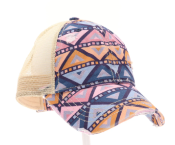 Aztec Mesh Back High Pony CC Ball Cap