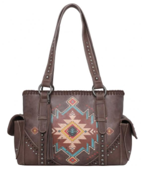 Montana West Aztec Concealed Carry Bag Coffee