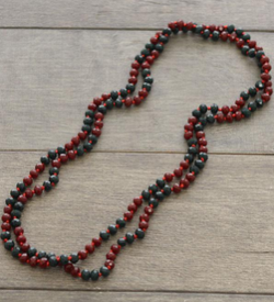 Red & Black Beaded Necklace