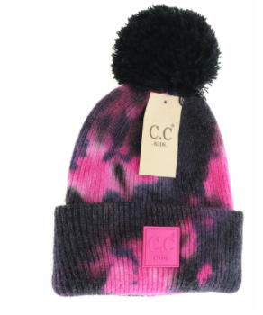 KIDS Tie Dye Pom C.C Beanie