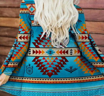 Open Front Aztec Cardigan