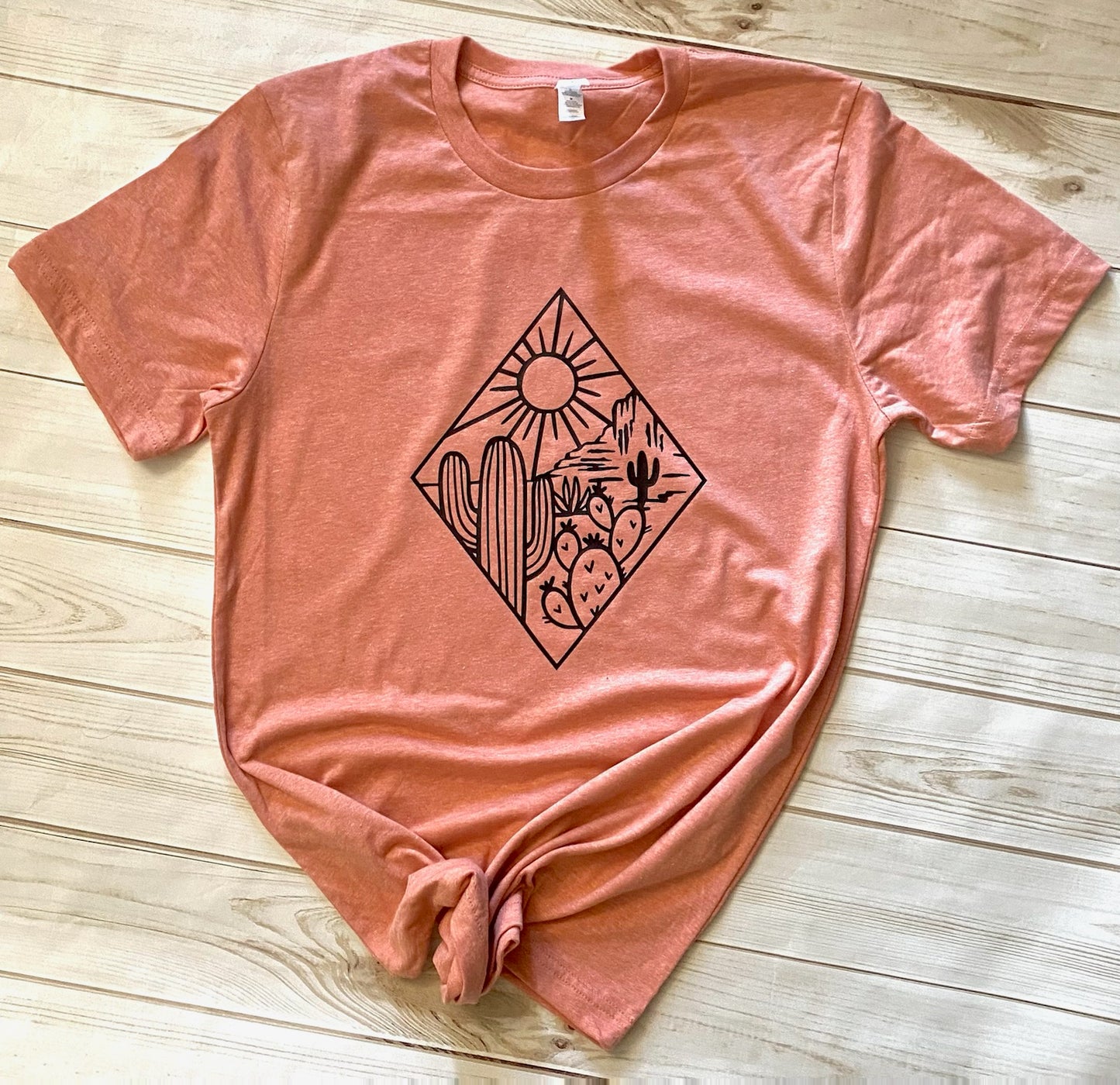Coral Dessert Cactus T Shirt
