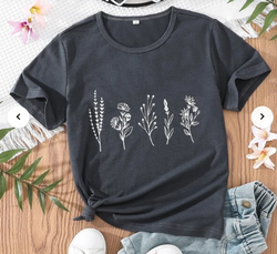 Girls Plants Print Tee