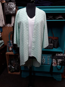 Mint Polka Dot Kimono