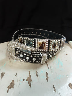 Black Belt With Rhinestones