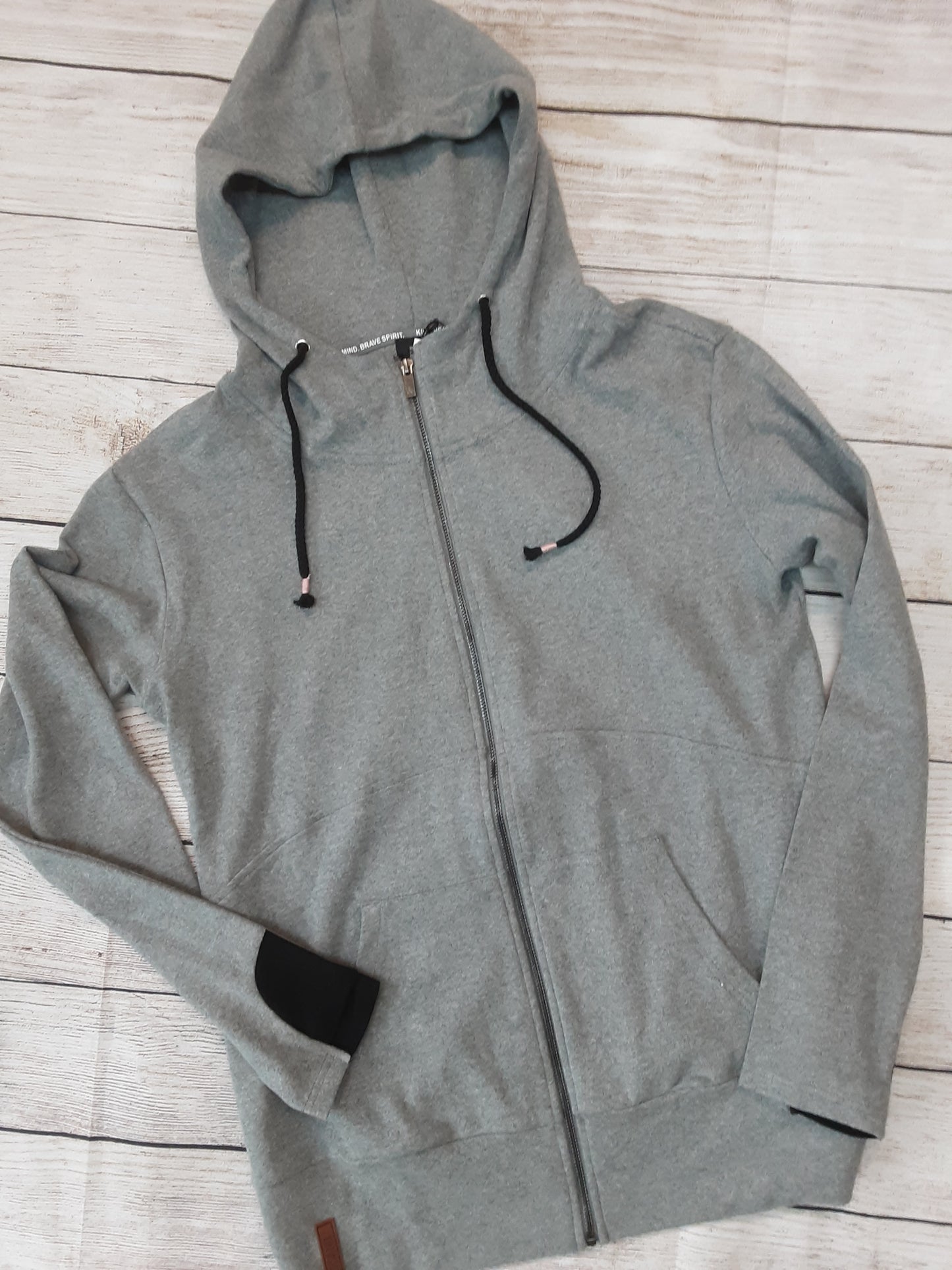 Ampersand Grey Full Zip Hoodie