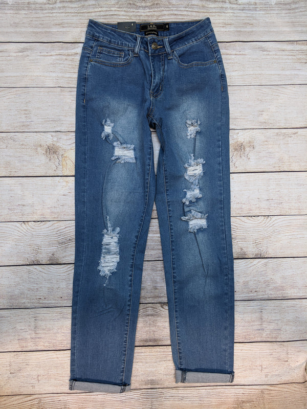 L&B Distressed Boyfriend Jeans