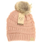 C.C. Kids Fur Pom Knit Beanie