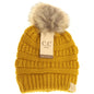 C.C. Kids Fur Pom Knit Beanie