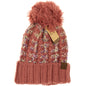 C.C. Ombre Double Stitch Pom Beanie