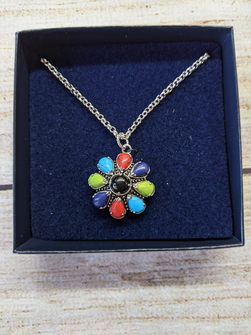 Montana Silver Multi Colored Flower Necklace