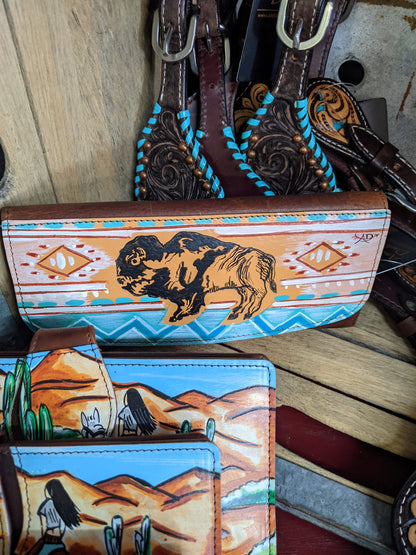 Buffalo Painted Wallet