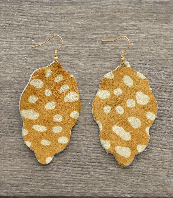 Spotted Leather Earrings