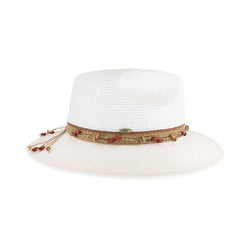 Natural Bead Trim C.C Panama Sun Hat
