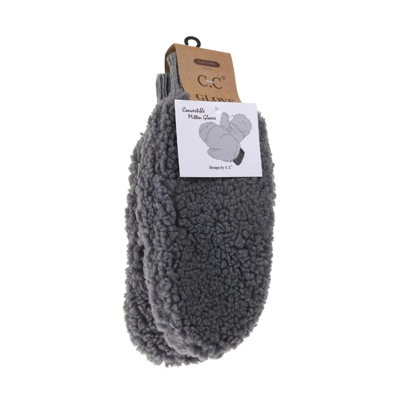 Fuzzy Lined Sherpa Convertible C.C Mitten