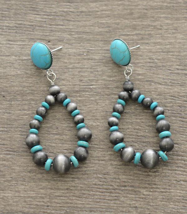 Tear Drop Stone Earrings