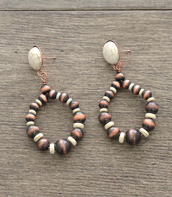 Tear Drop Stone Earrings