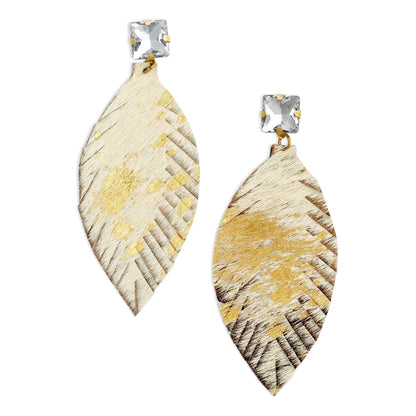 Golden Feather Earrings