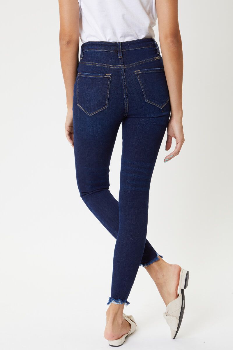 High Rise Button Fly Super Skinny Jeans