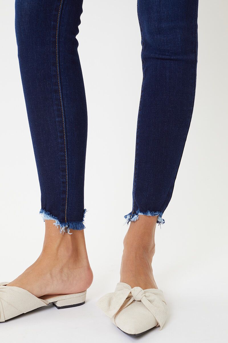 High Rise Button Fly Super Skinny Jeans