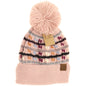 C.C. Vintage Knit Yarn Pom Beanie